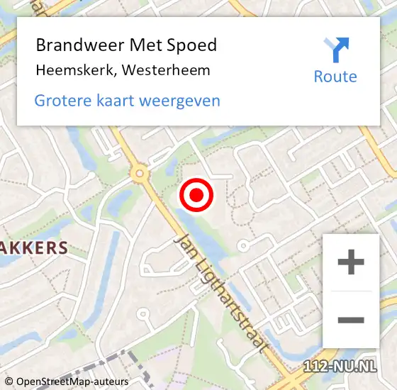 Locatie op kaart van de 112 melding: Brandweer Met Spoed Naar Heemskerk, Westerheem op 31 maart 2024 20:01