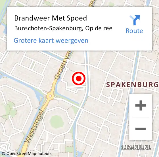 Locatie op kaart van de 112 melding: Brandweer Met Spoed Naar Bunschoten-Spakenburg, Op de ree op 31 maart 2024 22:05