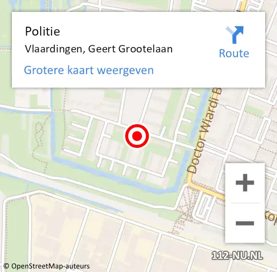 Locatie op kaart van de 112 melding: Politie Vlaardingen, Geert Grootelaan op 31 maart 2024 22:20