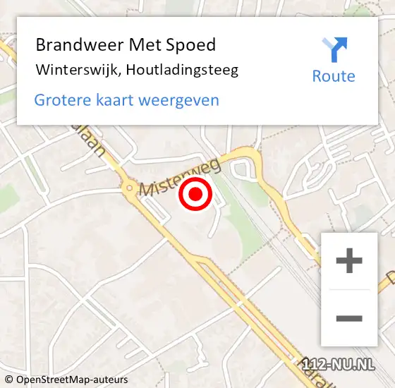 Locatie op kaart van de 112 melding: Brandweer Met Spoed Naar Winterswijk, Houtladingsteeg op 31 maart 2024 22:35