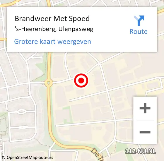 Locatie op kaart van de 112 melding: Brandweer Met Spoed Naar 's-Heerenberg, Ulenpasweg op 1 april 2024 01:04