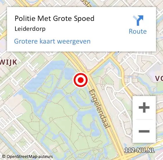 Locatie op kaart van de 112 melding: Politie Met Grote Spoed Naar Leiderdorp op 1 april 2024 05:37