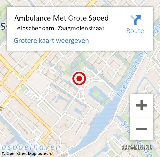 Locatie op kaart van de 112 melding: Ambulance Met Grote Spoed Naar Leidschendam, Zaagmolenstraat op 1 april 2024 10:35