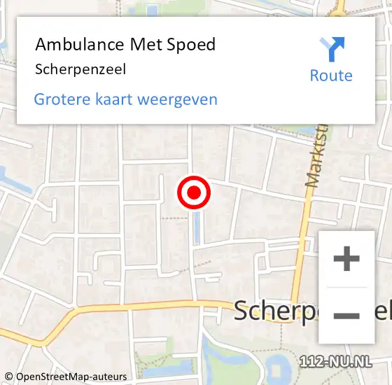 Locatie op kaart van de 112 melding: Ambulance Met Spoed Naar Scherpenzeel op 1 april 2024 12:14