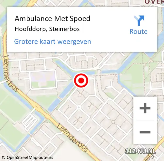 Locatie op kaart van de 112 melding: Ambulance Met Spoed Naar Hoofddorp, Steinerbos op 1 april 2024 14:47