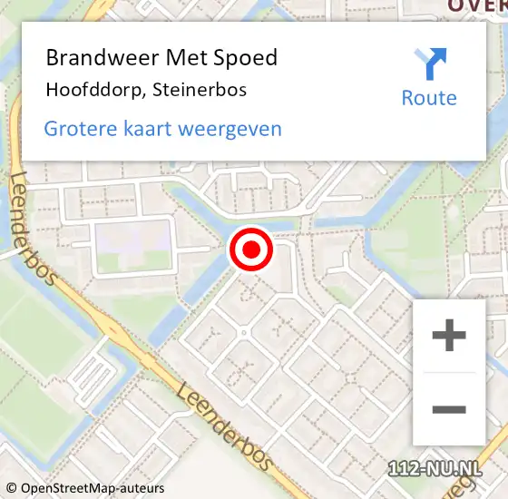 Locatie op kaart van de 112 melding: Brandweer Met Spoed Naar Hoofddorp, Steinerbos op 1 april 2024 19:51