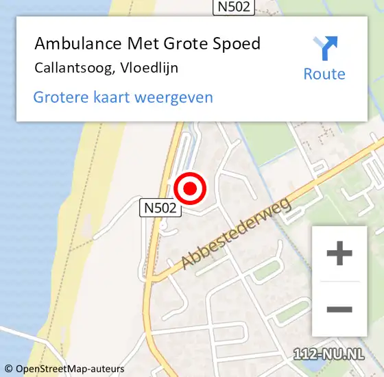 Locatie op kaart van de 112 melding: Ambulance Met Grote Spoed Naar Callantsoog, Vloedlijn op 2 april 2024 08:17