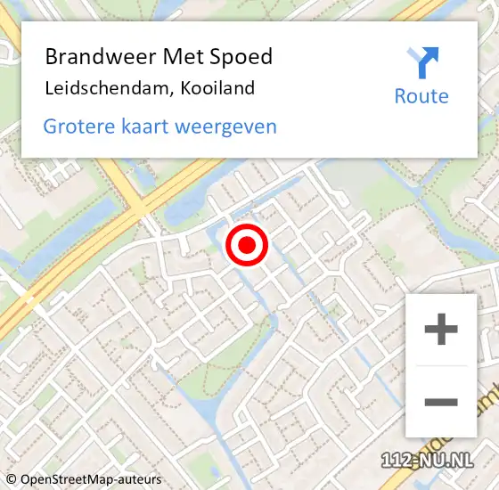 Locatie op kaart van de 112 melding: Brandweer Met Spoed Naar Leidschendam, Kooiland op 2 april 2024 13:36