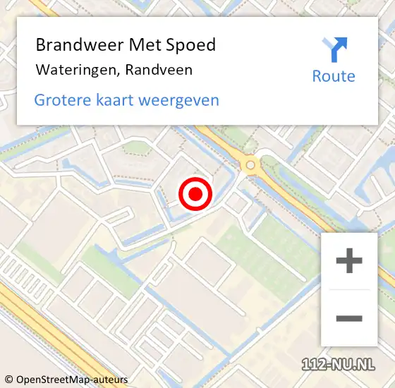 Locatie op kaart van de 112 melding: Brandweer Met Spoed Naar Wateringen, Randveen op 2 april 2024 15:37