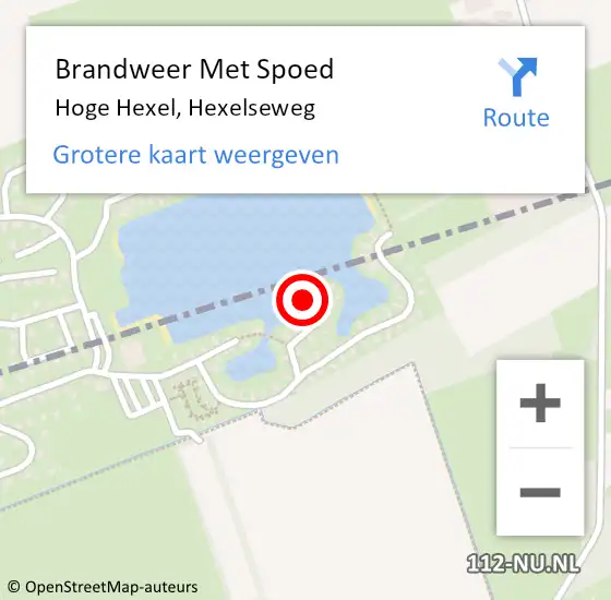 Locatie op kaart van de 112 melding: Brandweer Met Spoed Naar Hoge Hexel, Hexelseweg op 2 april 2024 17:48