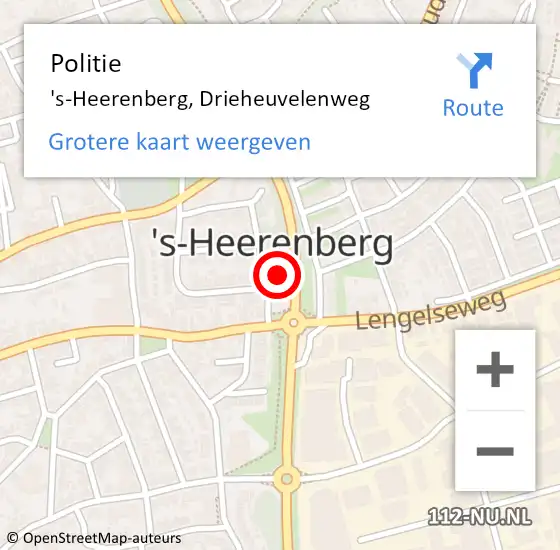 Locatie op kaart van de 112 melding: Politie 's-Heerenberg, Drieheuvelenweg op 2 april 2024 23:35