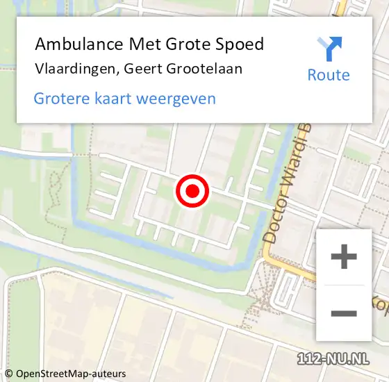 Locatie op kaart van de 112 melding: Ambulance Met Grote Spoed Naar Vlaardingen, Geert Grootelaan op 3 april 2024 20:32