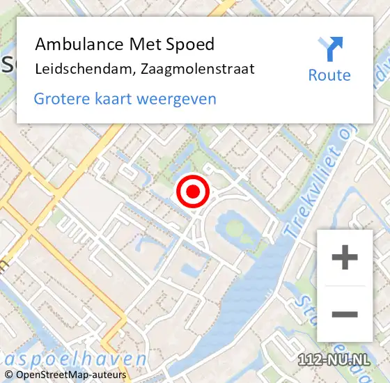 Locatie op kaart van de 112 melding: Ambulance Met Spoed Naar Leidschendam, Zaagmolenstraat op 4 april 2024 06:21