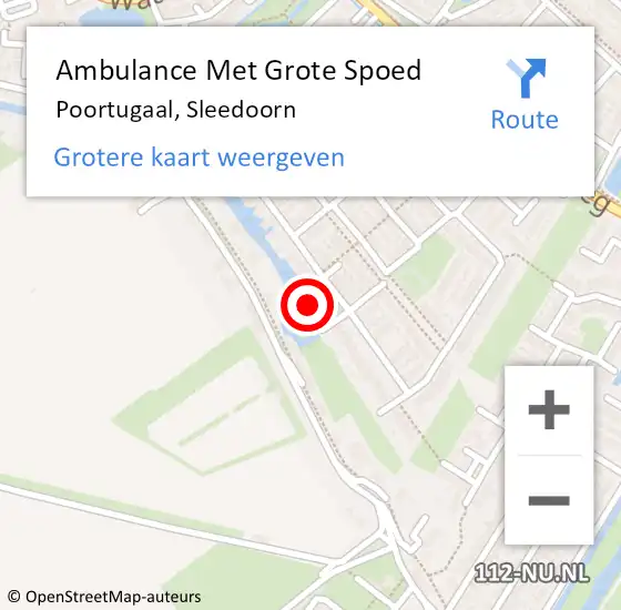 Locatie op kaart van de 112 melding: Ambulance Met Grote Spoed Naar Poortugaal, Sleedoorn op 4 april 2024 10:22