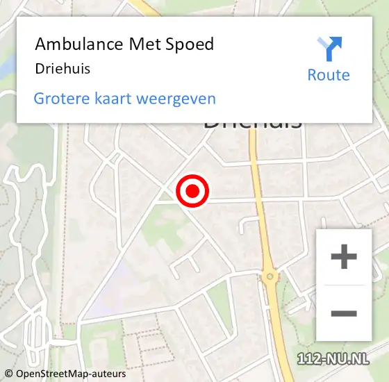Locatie op kaart van de 112 melding: Ambulance Met Spoed Naar Driehuis op 4 april 2024 11:29