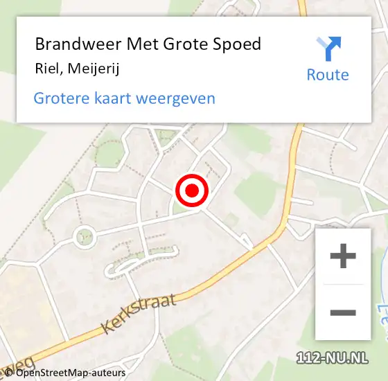 Locatie op kaart van de 112 melding: Brandweer Met Grote Spoed Naar Riel, Meijerij op 4 april 2024 18:19