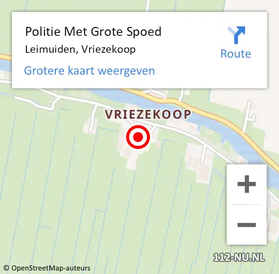 Locatie op kaart van de 112 melding: Politie Met Grote Spoed Naar Leimuiden, Vriezekoop op 4 april 2024 22:08