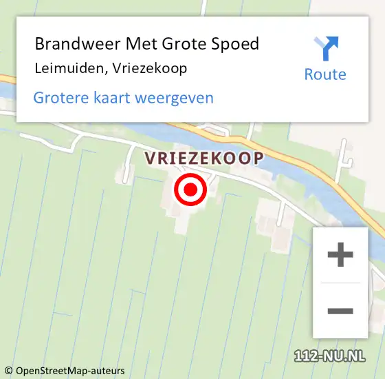 Locatie op kaart van de 112 melding: Brandweer Met Grote Spoed Naar Leimuiden, Vriezekoop op 4 april 2024 22:10