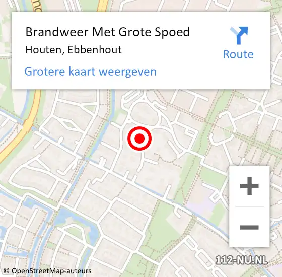 Locatie op kaart van de 112 melding: Brandweer Met Grote Spoed Naar Houten, Ebbenhout op 5 april 2024 00:32