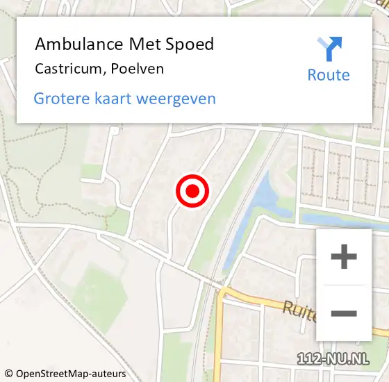 Locatie op kaart van de 112 melding: Ambulance Met Spoed Naar Castricum, Poelven op 5 april 2024 06:35