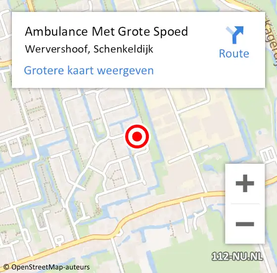 Locatie op kaart van de 112 melding: Ambulance Met Grote Spoed Naar Wervershoof, Schenkeldijk op 5 april 2024 12:21