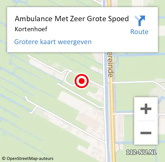 Locatie op kaart van de 112 melding: Ambulance Met Zeer Grote Spoed Naar Kortenhoef op 5 april 2024 15:18