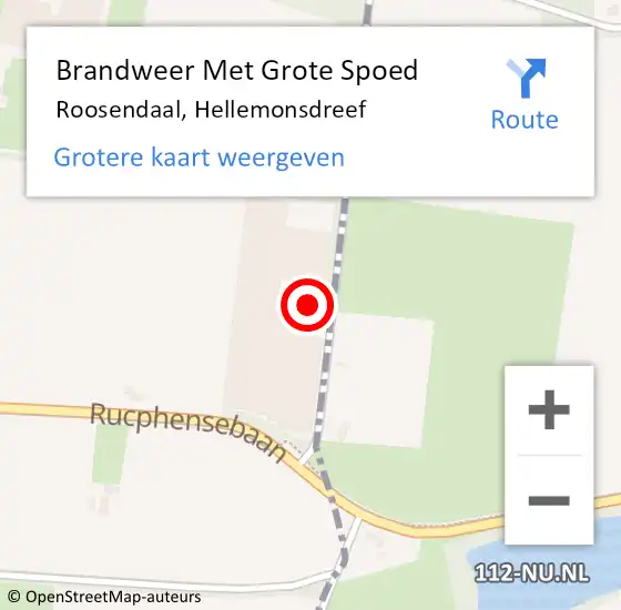 Locatie op kaart van de 112 melding: Brandweer Met Grote Spoed Naar Roosendaal, Hellemonsdreef op 5 april 2024 15:24