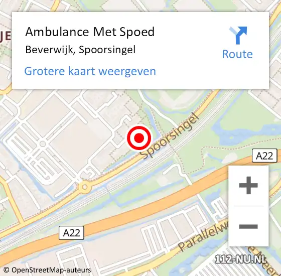 Locatie op kaart van de 112 melding: Ambulance Met Spoed Naar Beverwijk, Spoorsingel op 5 april 2024 17:32