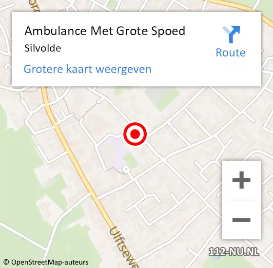 Locatie op kaart van de 112 melding: Ambulance Met Grote Spoed Naar Silvolde op 5 april 2024 19:08