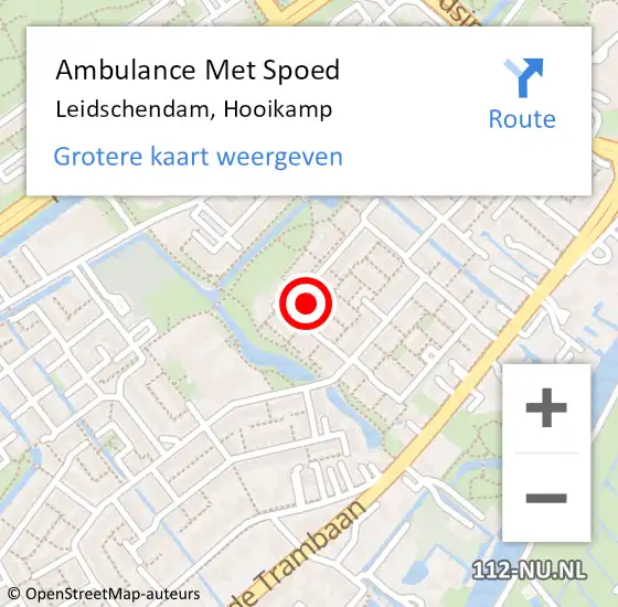 Locatie op kaart van de 112 melding: Ambulance Met Spoed Naar Leidschendam, Hooikamp op 5 april 2024 23:48