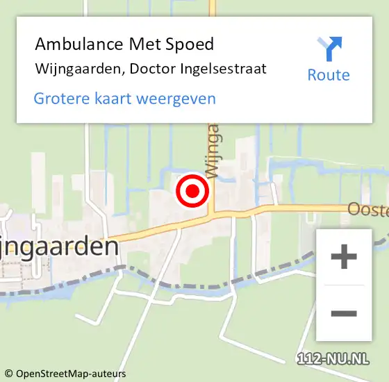 Locatie op kaart van de 112 melding: Ambulance Met Spoed Naar Wijngaarden, Doctor Ingelsestraat op 1 oktober 2014 14:24