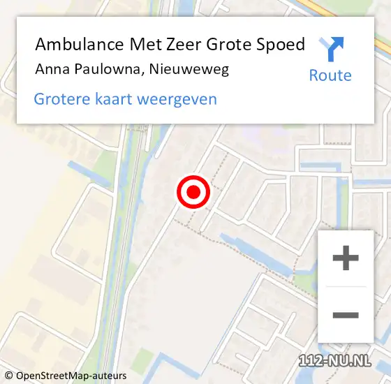 Locatie op kaart van de 112 melding: Ambulance Met Zeer Grote Spoed Naar Anna Paulowna, Nieuweweg op 6 april 2024 05:42