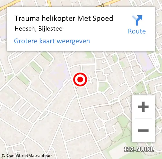 Locatie op kaart van de 112 melding: Trauma helikopter Met Spoed Naar Heesch, Bijlesteel op 6 april 2024 06:31