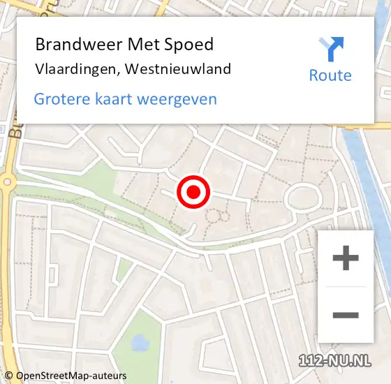 Locatie op kaart van de 112 melding: Brandweer Met Spoed Naar Vlaardingen, Westnieuwland op 6 april 2024 11:26