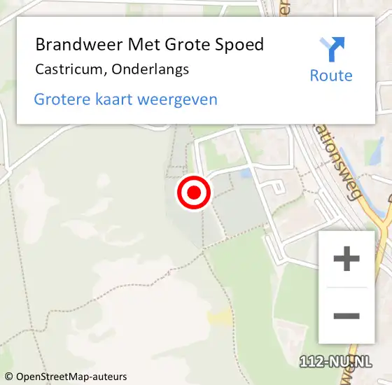 Locatie op kaart van de 112 melding: Brandweer Met Grote Spoed Naar Castricum, Onderlangs op 6 april 2024 13:43