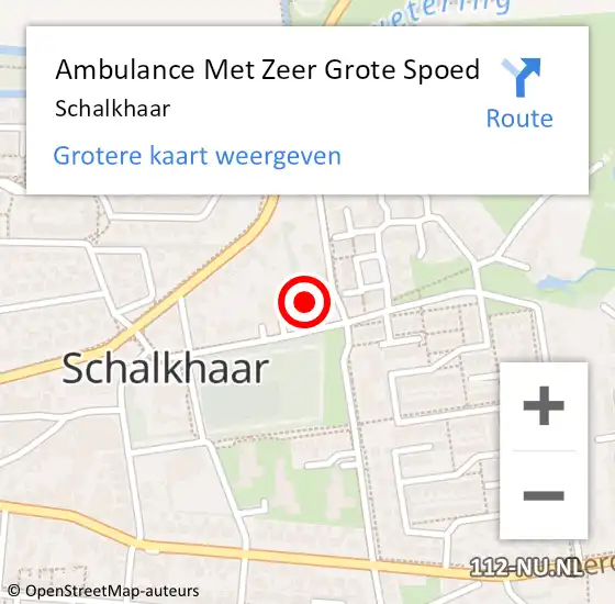 Locatie op kaart van de 112 melding: Ambulance Met Zeer Grote Spoed Naar Schalkhaar op 6 april 2024 15:01