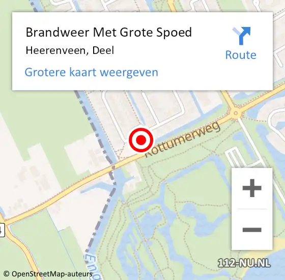 Locatie op kaart van de 112 melding: Brandweer Met Grote Spoed Naar Heerenveen, Deel op 6 april 2024 17:05