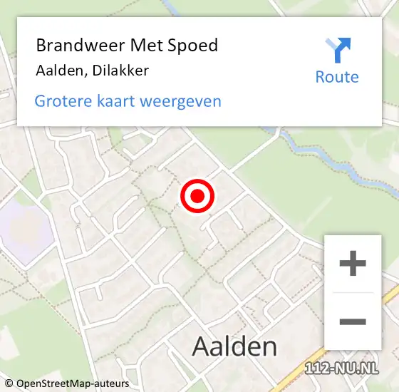Locatie op kaart van de 112 melding: Brandweer Met Spoed Naar Aalden, Dilakker op 6 april 2024 20:42