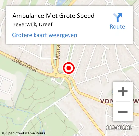 Locatie op kaart van de 112 melding: Ambulance Met Grote Spoed Naar Beverwijk, Dreef op 1 oktober 2014 15:57