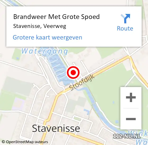 Locatie op kaart van de 112 melding: Brandweer Met Grote Spoed Naar Stavenisse, Veerweg op 7 april 2024 06:24