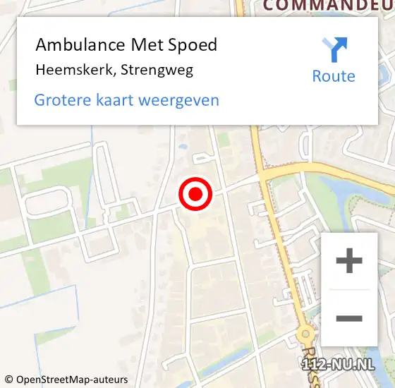 Locatie op kaart van de 112 melding: Ambulance Met Spoed Naar Heemskerk, Strengweg op 7 april 2024 09:53