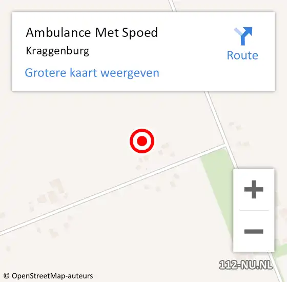 Locatie op kaart van de 112 melding: Ambulance Met Spoed Naar Kraggenburg op 7 april 2024 11:57