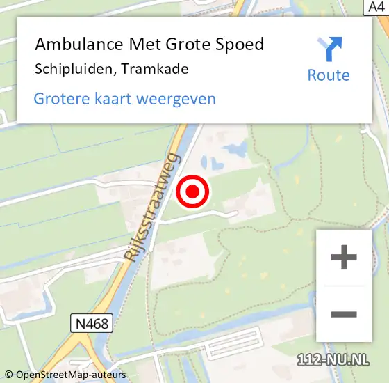 Locatie op kaart van de 112 melding: Ambulance Met Grote Spoed Naar Schipluiden, Tramkade op 7 april 2024 13:12