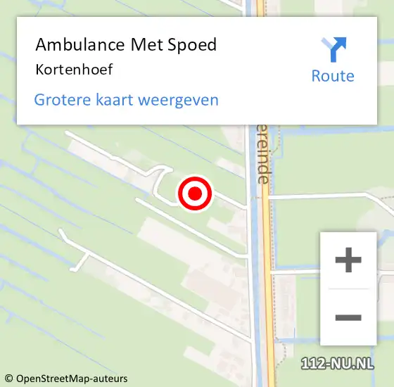 Locatie op kaart van de 112 melding: Ambulance Met Spoed Naar Kortenhoef op 7 april 2024 13:58