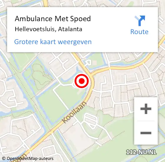 Locatie op kaart van de 112 melding: Ambulance Met Spoed Naar Hellevoetsluis, Atalanta op 8 april 2024 00:12