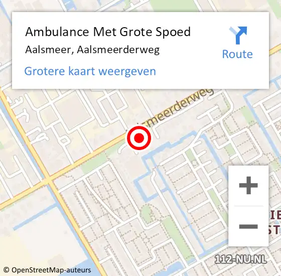 Locatie op kaart van de 112 melding: Ambulance Met Grote Spoed Naar Aalsmeer, Aalsmeerderweg op 8 april 2024 01:54