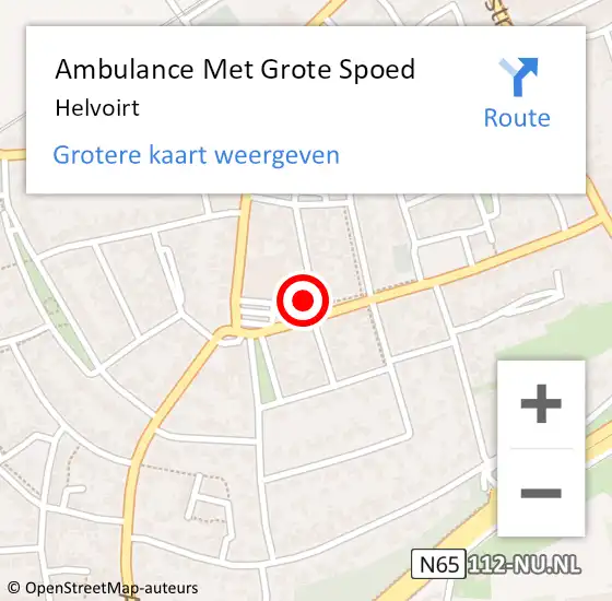 Locatie op kaart van de 112 melding: Ambulance Met Grote Spoed Naar Helvoirt op 8 april 2024 01:59