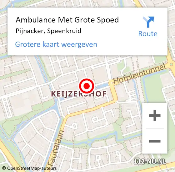 Locatie op kaart van de 112 melding: Ambulance Met Grote Spoed Naar Pijnacker, Speenkruid op 8 april 2024 11:28