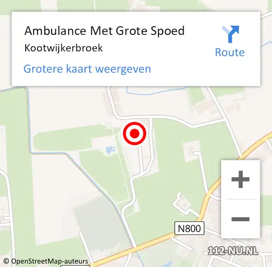 Locatie op kaart van de 112 melding: Ambulance Met Grote Spoed Naar Kootwijkerbroek op 8 april 2024 13:24