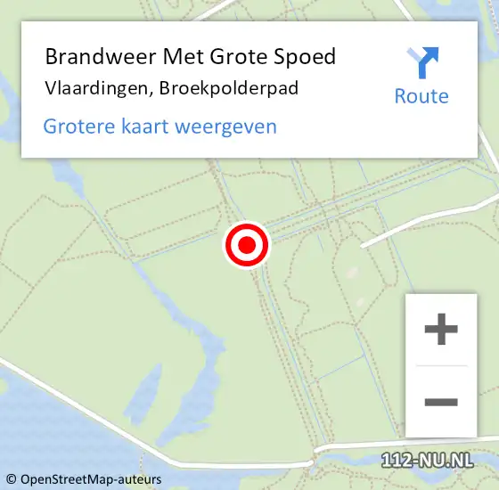 Locatie op kaart van de 112 melding: Brandweer Met Grote Spoed Naar Vlaardingen, Broekpolderpad op 8 april 2024 17:43